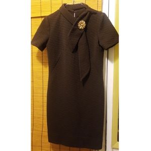 1960s brown mod vintage dress